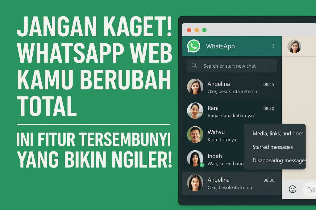 Judul: Jangan Kaget! WhatsApp Web Kamu Berubah Total, Ini Fitur Tersembunyi yang Bikin Ngiler! 1 Fitur Baru WhatsApp