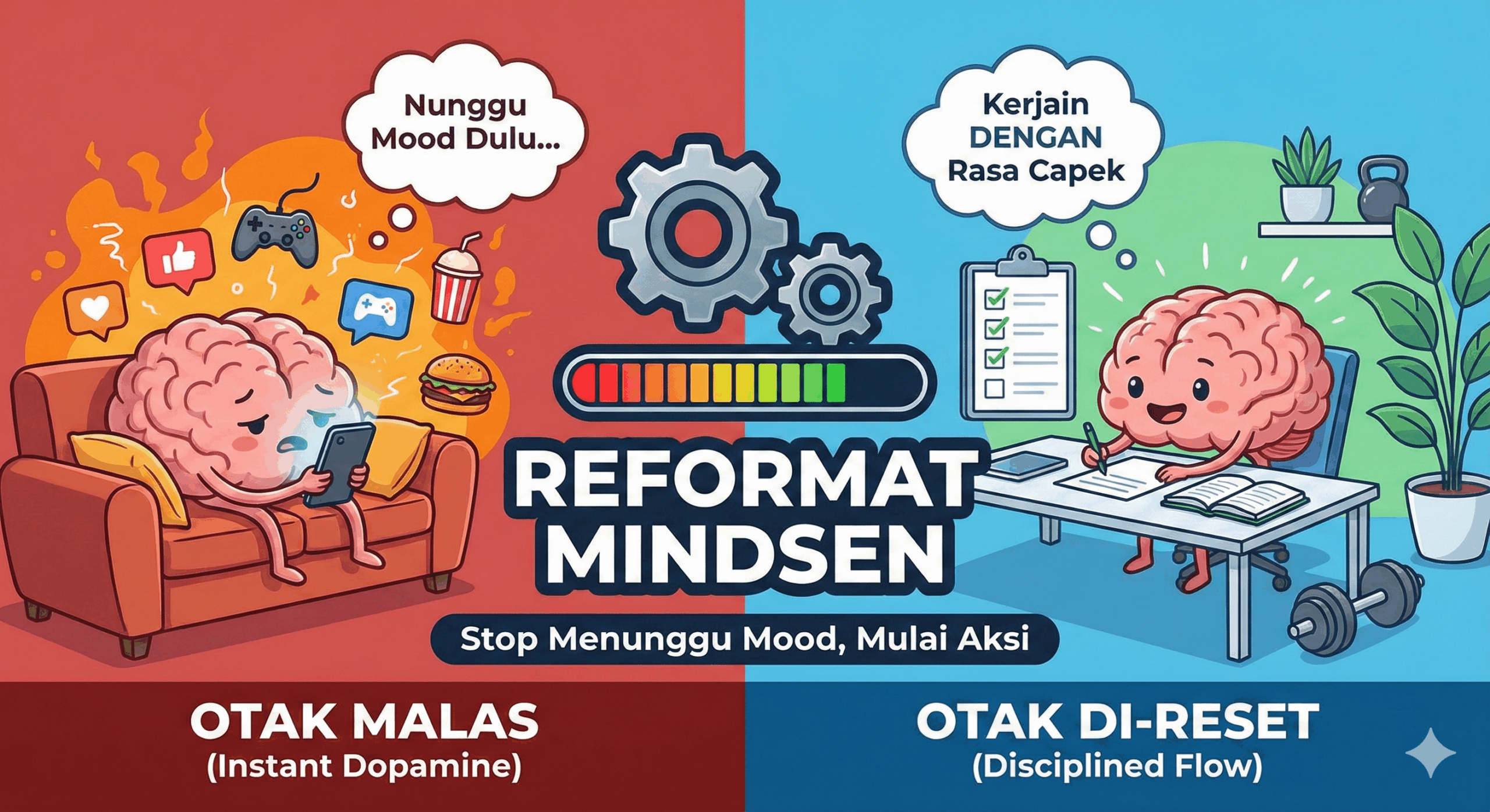Cara Ampuh Reset Otak Malas dalam 10 Menit: Stop Menunggu Mood! 7 Cara Ampuh Reset Otak Malas dalam 10 Menit: Stop Menunggu Mood!